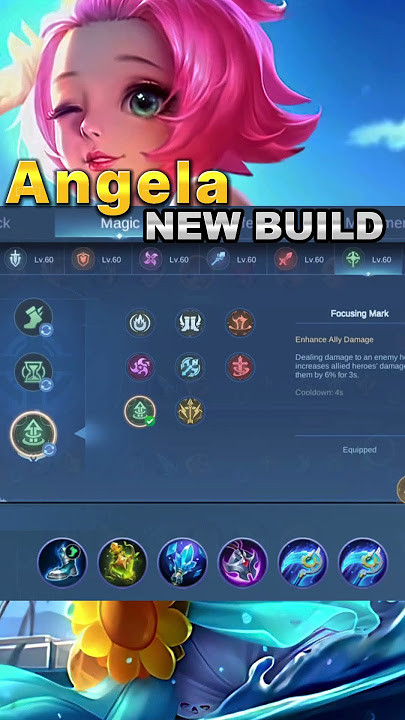 2024 New Angela Meta Build and Emblem Setup  #mlbb #shorts #angela #chouexp