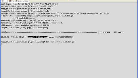 Setting up Drupal in SSH