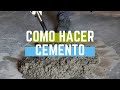 Como hacer cemento