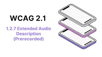 WCAG 2.1 Guideline 1.2.7 Extended Audio Description (Prerecorded)