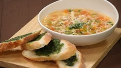 Mixed Vegetable And Pasta Soup With Pesto Bread | Majha Kitchen | Sanjeev Kapoor Khazana 