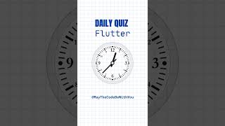 Daily quiz Flutter #quiz  #flutter #widget #flutterwidgets #fluttertutorial #flutterdeveloper