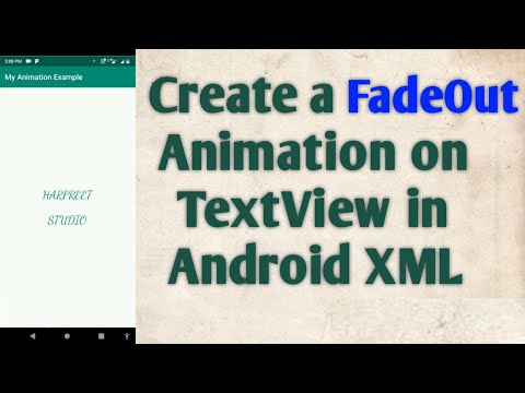 Android FadeOut Text Animation Example 