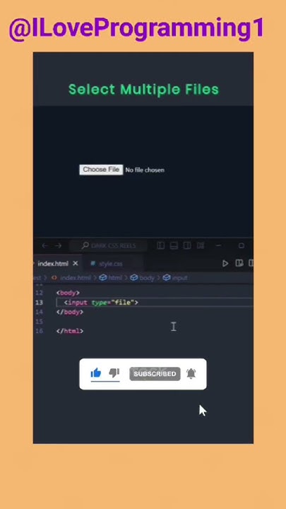 Select Multiple files using Html CSS JS #coding #htmlcss #webdesign # ...