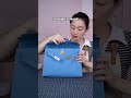 Bright blue handmade leather bag, can customize any color. how do you like? 🥰