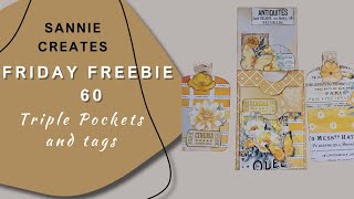Friday Freebie 60: Triple pocket and tag insert