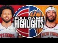 PISTONS At KNICKS FULL GAME HIGHLIGHTS December 7 2024 