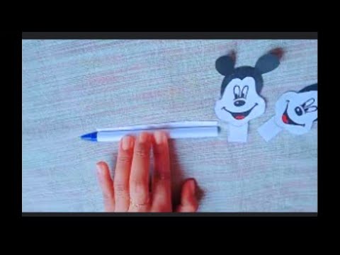 Micky mouse paper toy pen |Best friend gift ideas |pen decorating ideas ...