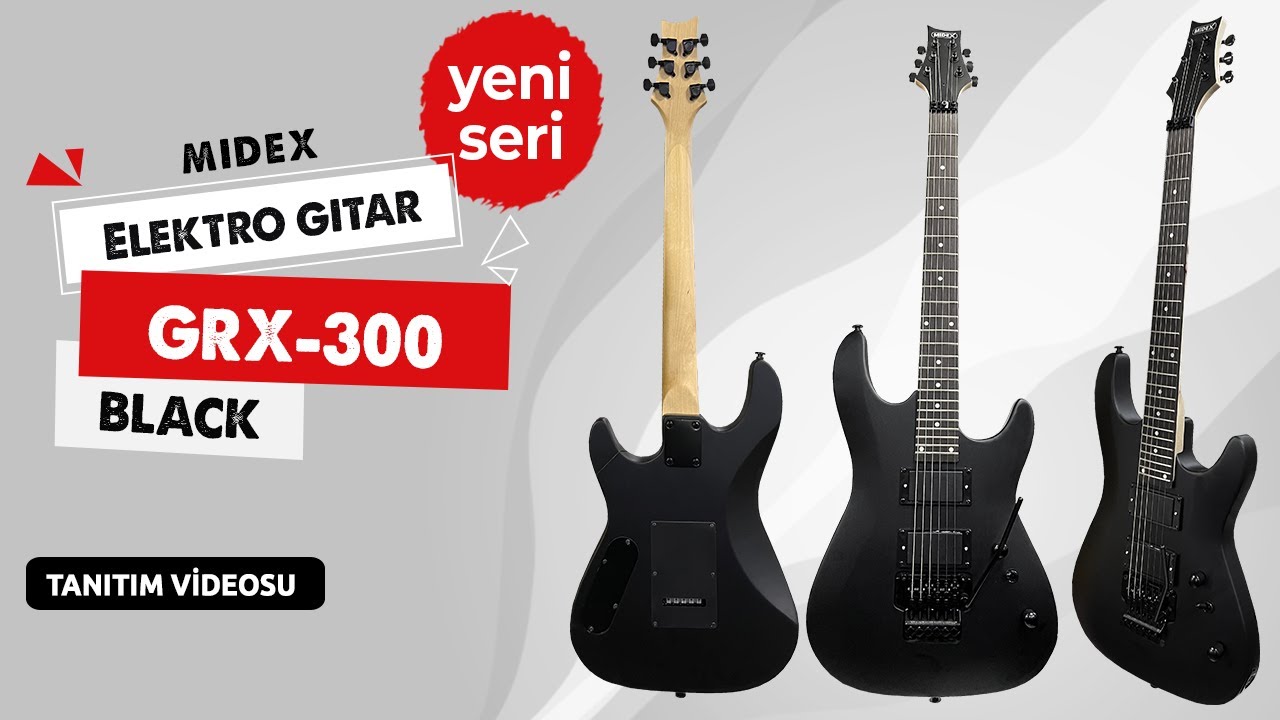 Midex GRX-300 Profesyonel Elektro Gitar HH Manyetik Üst Segment