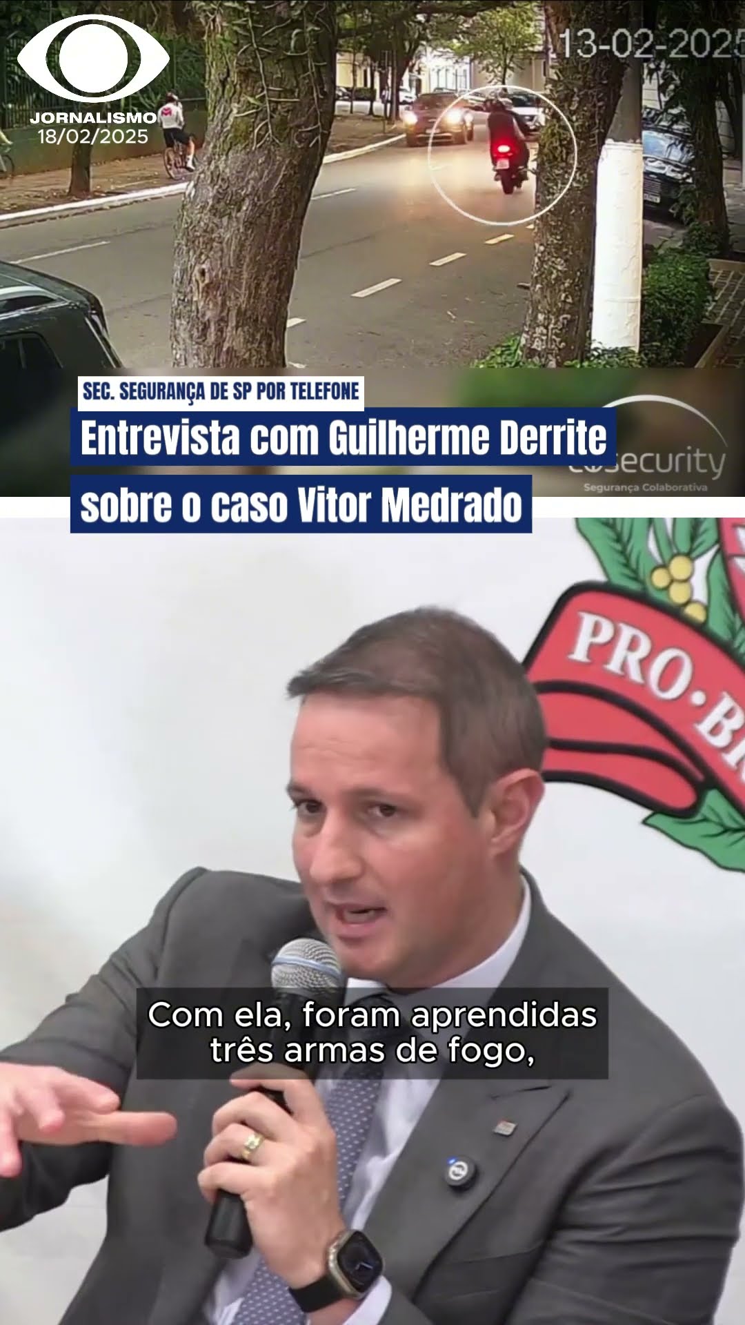 Derrite confirma prisão de mulher que lidera quadrilha que matou Vitor Medrado #shorts
