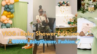 VLOG: Baby Shower Eddition 🧸🍼 [Grwm+Baby shower(it’s a boy)+More ]‼️