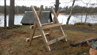 It was time to make a new wooden saw buck, the old one that my grandpa made, lots of years ago kept standing until it was so rotted 