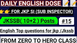 Preposition|Preposition for jkssb and jkp Sub inspector|English tricks and concept for jkssb|