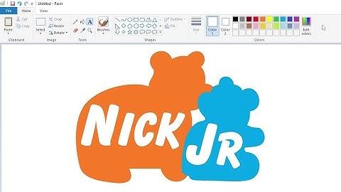 How to draw a variant Nick Jr. logo using MS Paint | How to draw on your computer