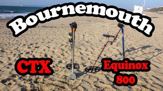 Metal detecting with Mal and Equinox 800 at Bournemouth beach