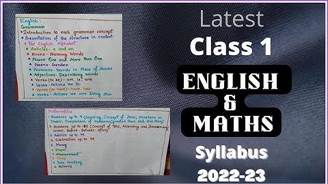 #FavFive | Class 1 Syllabus English & Maths ICSE| Class1 Latest Syllabus 2022-2023 | #class1syllabus