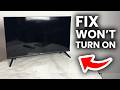 How To Fix TV Won't Turn On - Step By Step