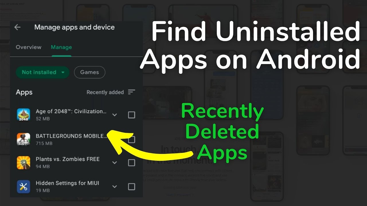 App Recovery - Get Uninstalled – Apps no Google Play