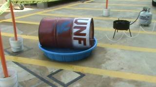 UNF 55 Gallon Drum Implosion