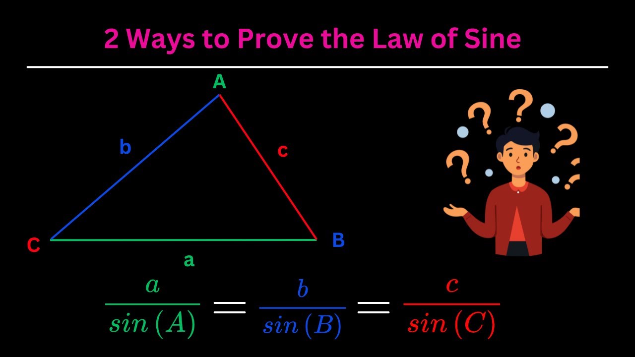 Law of sines proven 2 ways math without words youtube