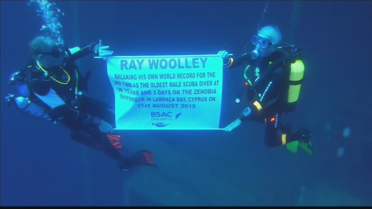 96 Year Old Veteran Breaks Scuba Record Youtube