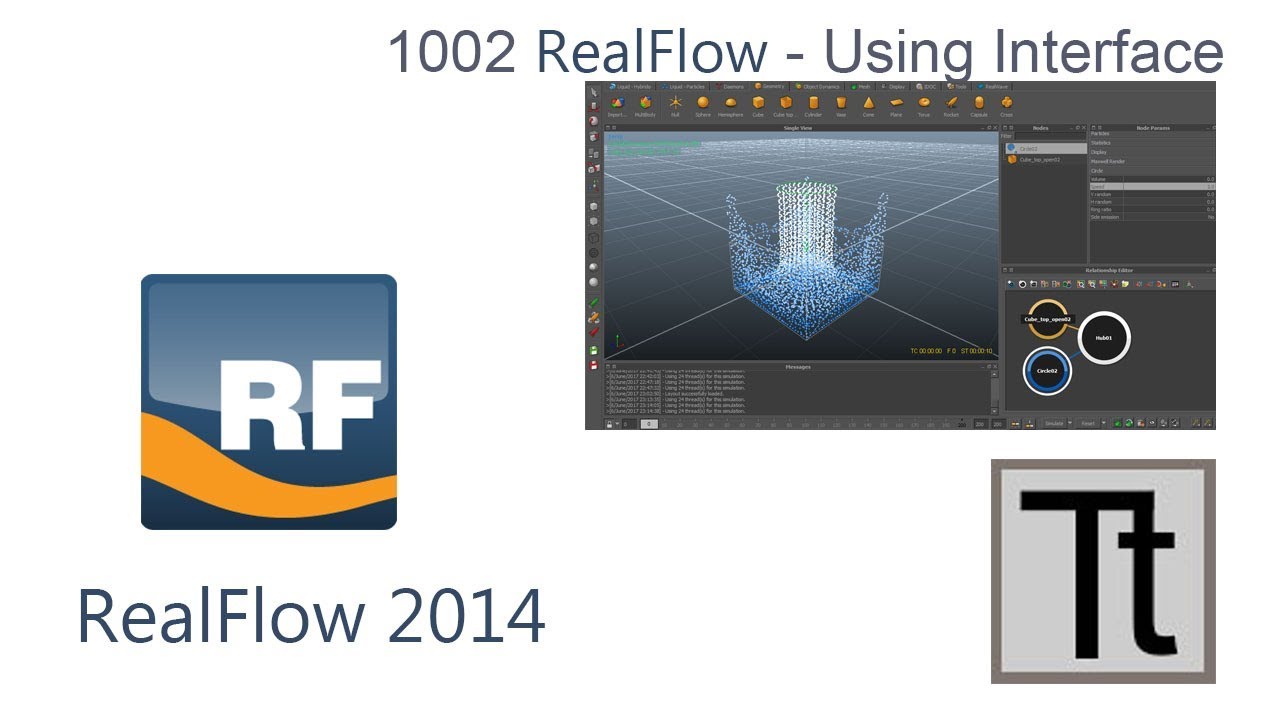 Realflow Ui 1002 RealFlow - สอนการใช้ Using interfaces - YouTube