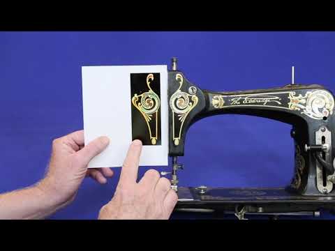 Antique Sewing Machine Restoration - Silver Backed Decals