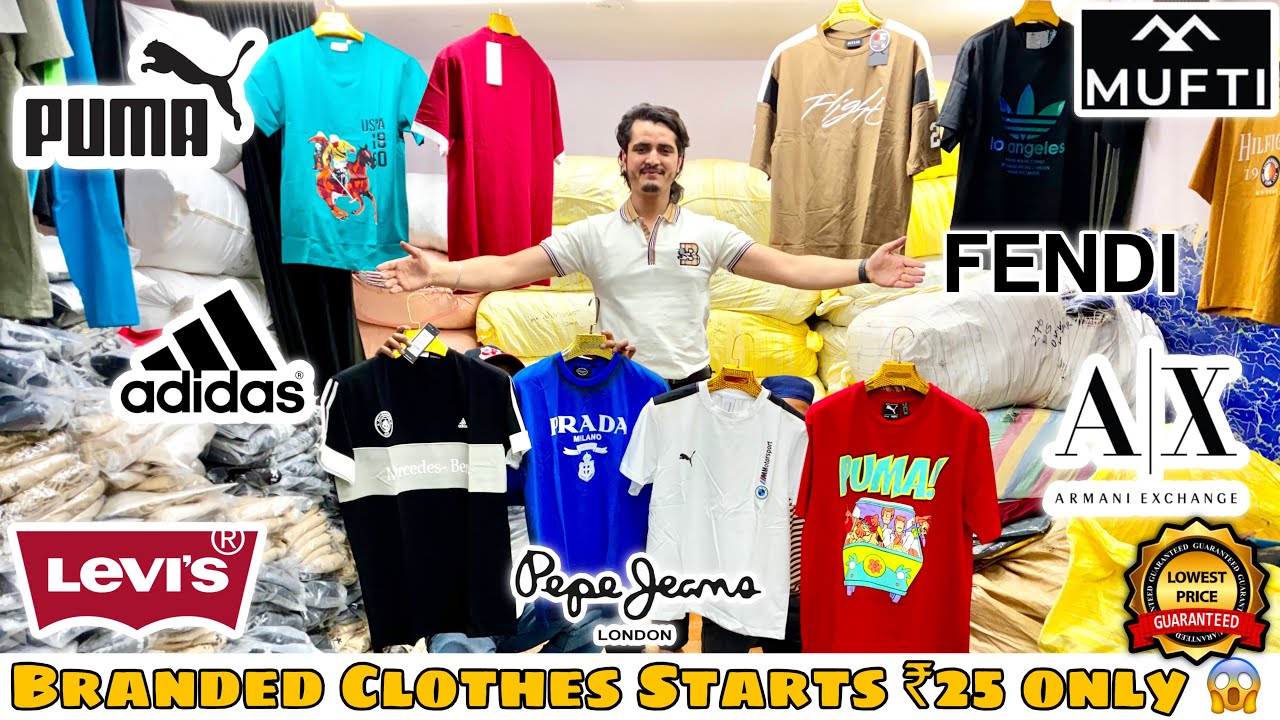 💯 Branded Clothes Starts ₹25 only 😱 Export Surplus Factory Price | Mens Wear | Wholesale | New Delhi