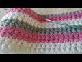 🧞Genie's GORGEOUS💖CROCHET ONE ROW REPEAT REVERSIBLE BLANKET PATTERN🧶🧶