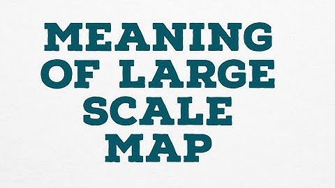 MEANING OF LARGE SCALE MAP