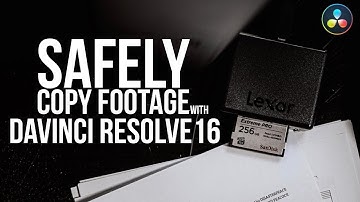 SAFELY Copy Over SD & CF Cards using Davinci Resolve 16 & 16.1!