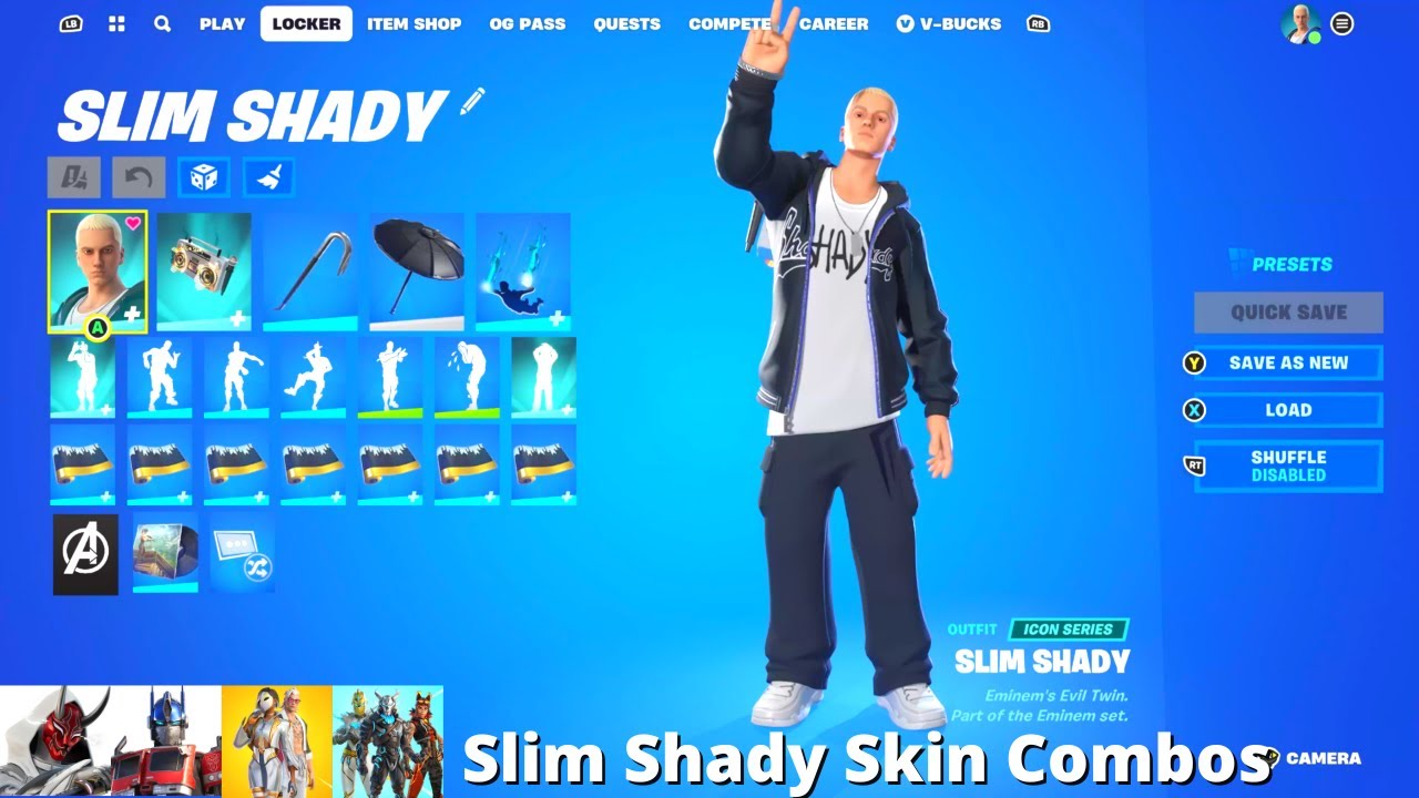 Slim Shady Skin Combos (Fortnite Battle Royale) 