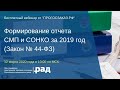 Формирование отчета СМП и СОНКО за 2019 год (Закон № 44-ФЗ)