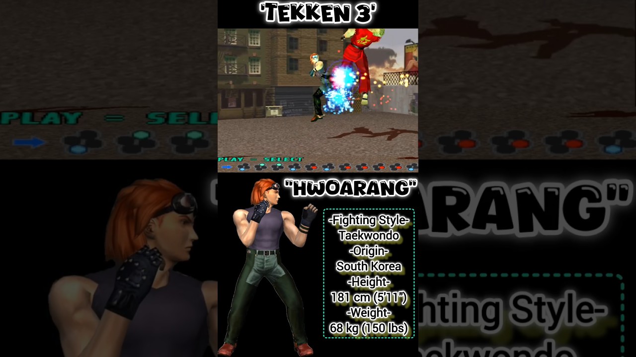 (Tekken 3) Hwoarang 11 Hit Combo tutorial gameplay in 4k 60fps quailty