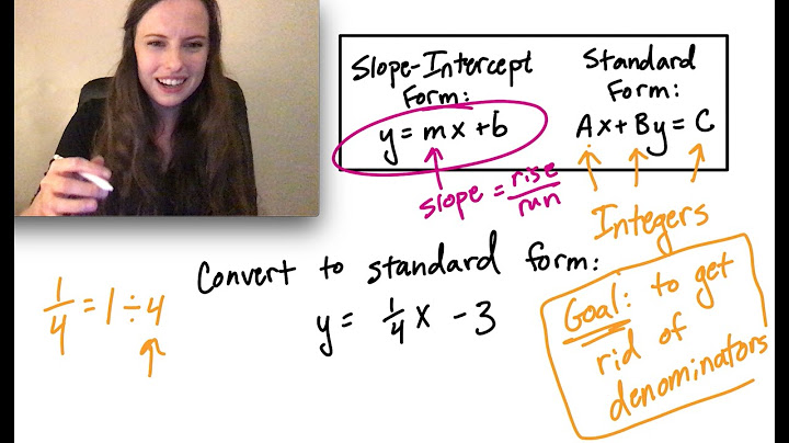 Convert slope intercept form to standard form calculator