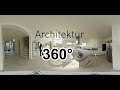 360° -Immobilienvideo: Bewegte Kamera in einem 360-Grad-Video mit Moderatorin.