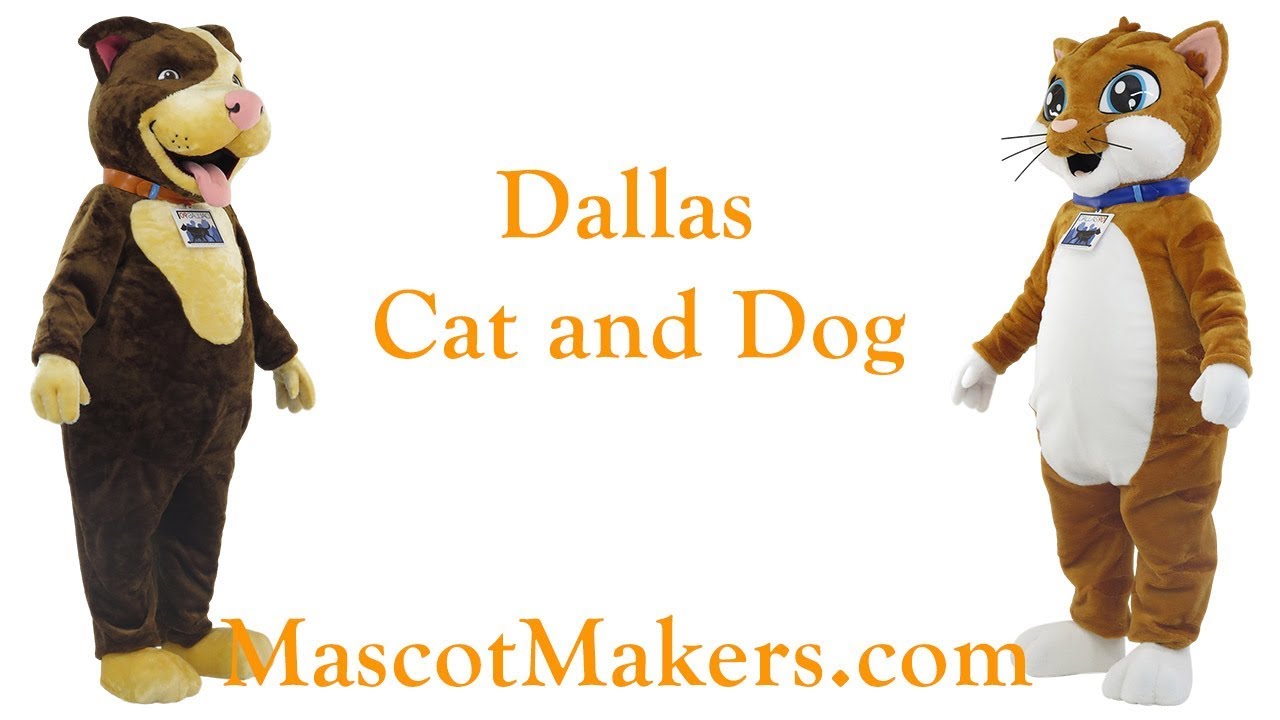 Cat and dog mascots - YouTube