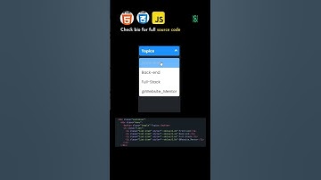 Drop-down button from html and css || Code Overflow