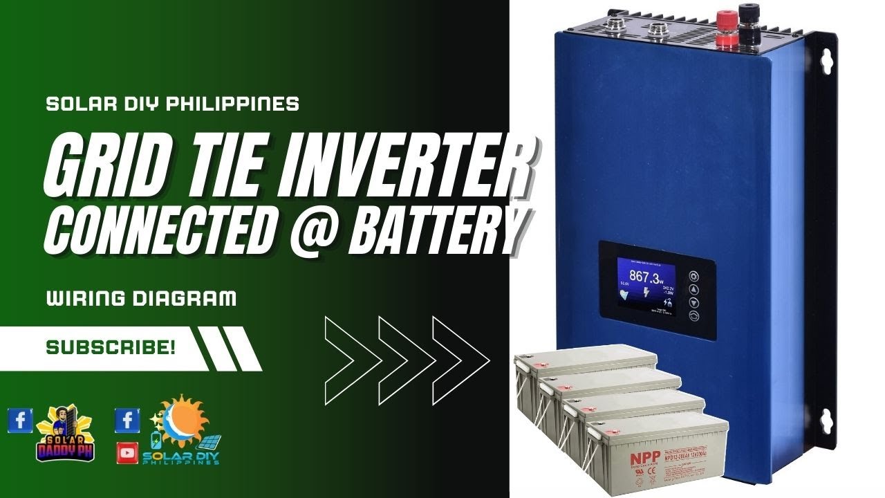 WIRING DIAGRAM - GRID TIE INVERTER CONNECTED AT BATTERY - YouTube