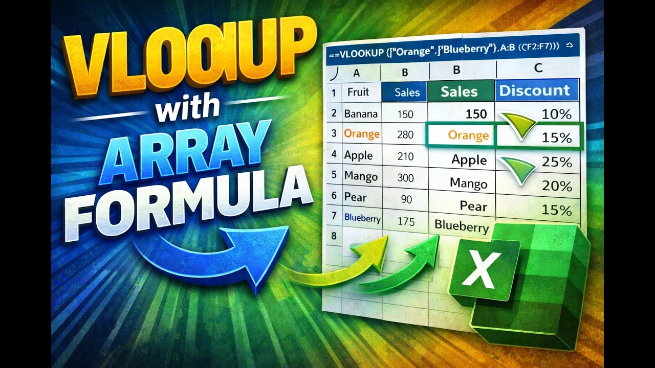 How to Use VLOOKUP with Array Formula in Excel (Advanced Lookup Trick)