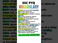 SSC MOST REPEATED VOCAB | #english #shortsfeed #shorts #shortvideo #ssccgl