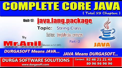 Core Java -java.lang.package- StringBuffer class - constructors Part - 2