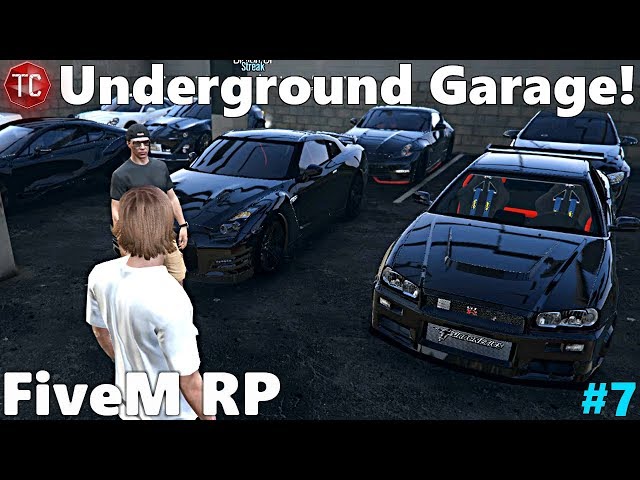 GTA FiveM RP: Part 7, MASSIVE UNDERGROUND GARAGE! 