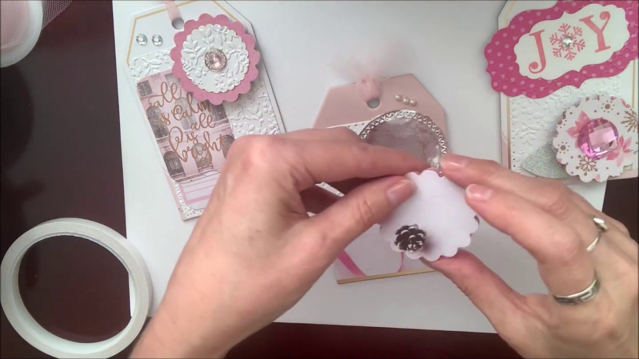 Pink Christmas Gift Tags DIY