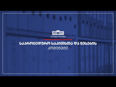 საპროცედურო საკითხთა და წესების კომიტეტის სხდომა - 06.09.2022