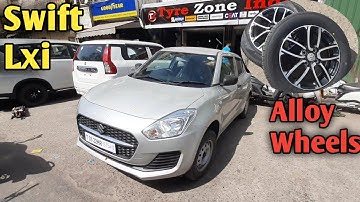 2022 Maruti Suzuki Swift Lxi में लगवाये top model वाले alloy Wheels  (Price)  Gaurav India