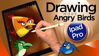 Drawing Angry Birds On The Ipad Pro - Procreate App Video 2 screenshot 2