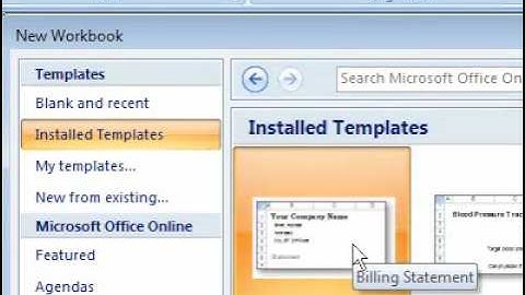 How to apply an installed template to a spreadsheet