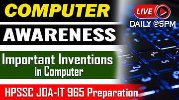Computer Awareness | Important Inventions in Computer | JOA-IT Preparation 2022 | Success Educator