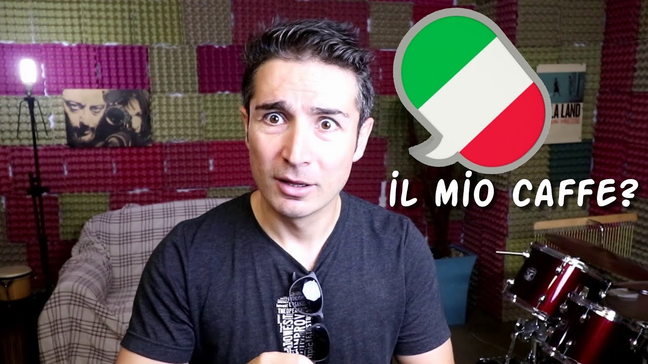 Kahve içerken italyanca öğrenen adam YouTube